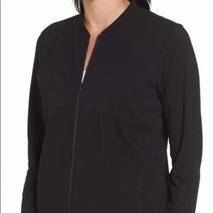 pantology black zip up bomber jacket